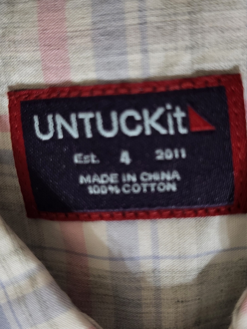 UNTUCKit NWT Sz 0 2 4 8 14 100% Cotton Lightweight Pastel Plaid Button-Up Shirt - Picture 11 of 15